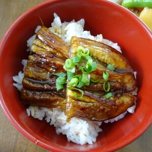 うなぎもビックリ！なすの蒲焼き丼